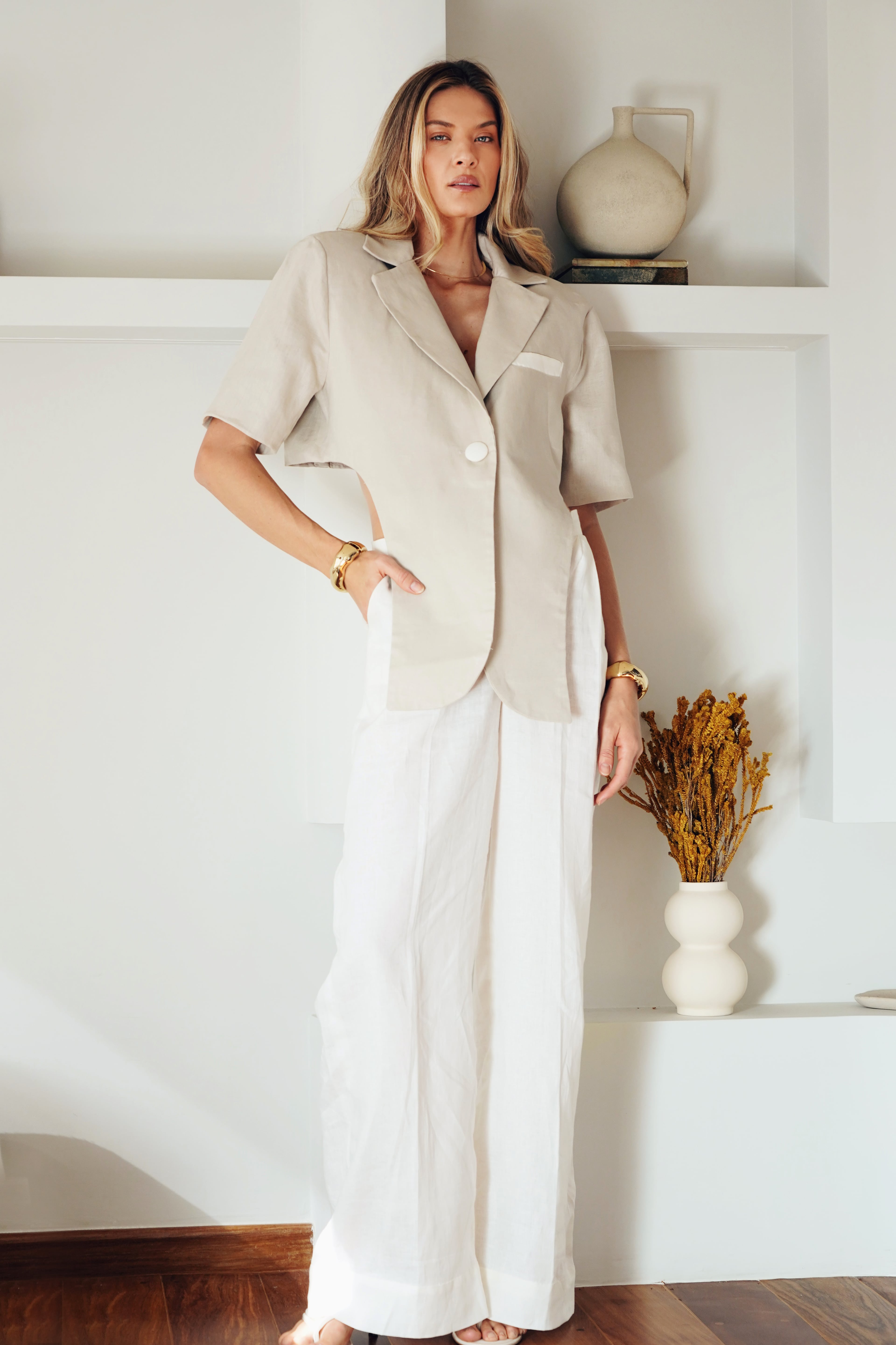 Calça Linho Pearl Alfaiataria